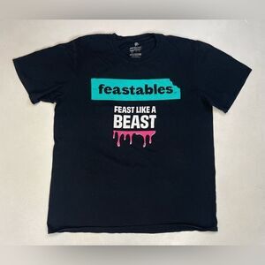 MrBeast Feastables Feast Like A Beast Graphic T-shirt Men Large Black